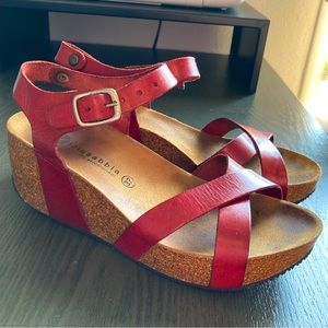 Lola Sabbia for Eric Michael Cork Wedge Sandals